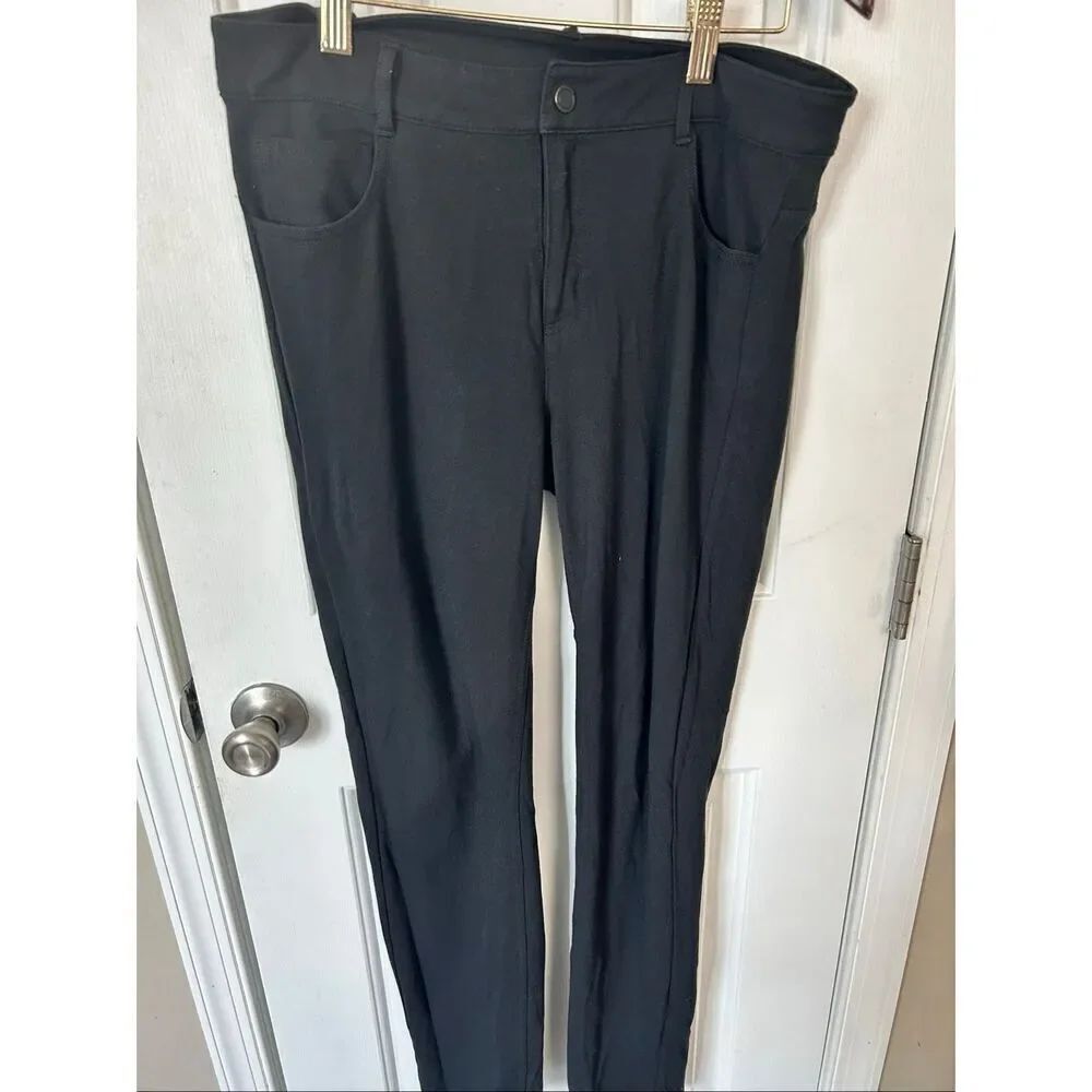 Athleta skinny stretchy jogging dress pants comfy for work size 8 black